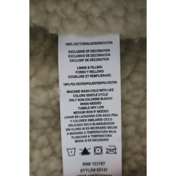 Wrangler Riggs Workwear Men's Sz XL Charcoal Duck Sherpa Lined Full Zip Jacket - Picture 4 of 12